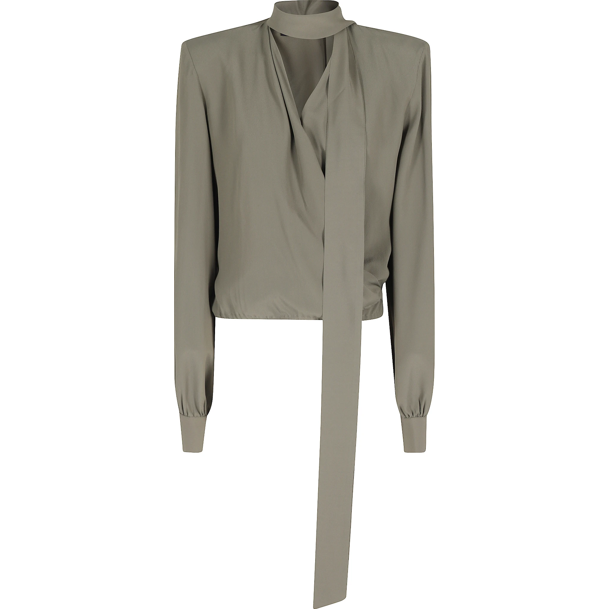 BLUSA INCROCIATA CON SCIARPINA  CREPE DE CHINE