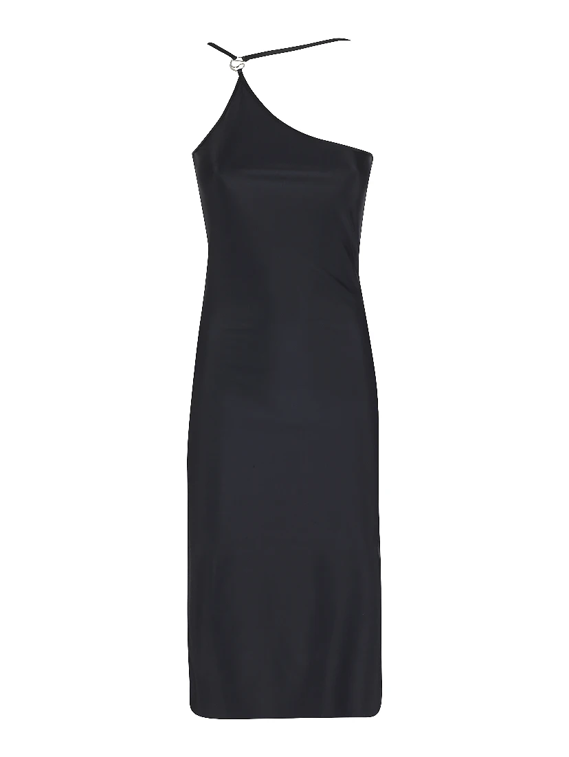 C-LOGO ONE SHOULDER DRESS