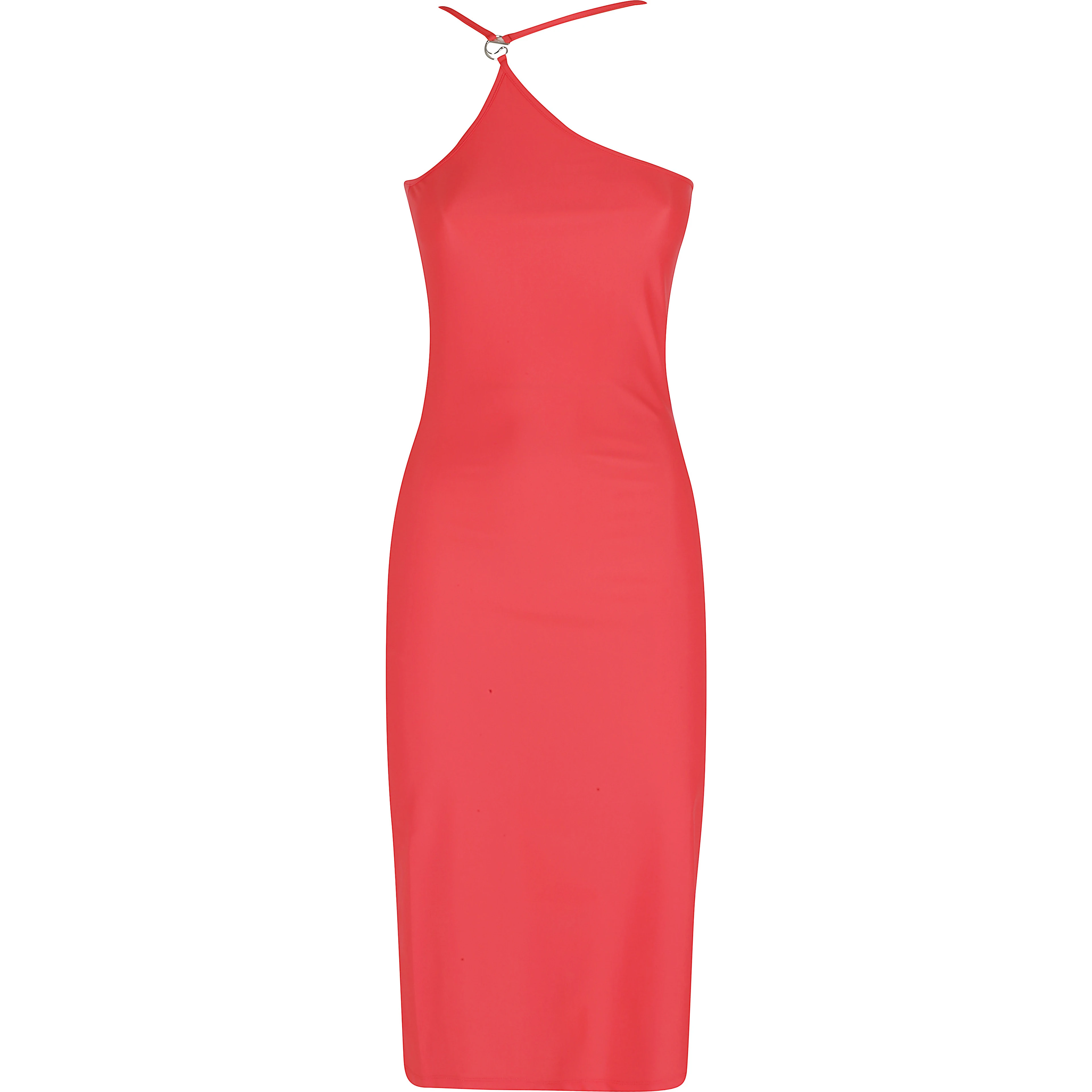 C-LOGO ONE SHOULDER DRESS