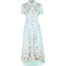 MINT FLORAL ORGANZA DRESS