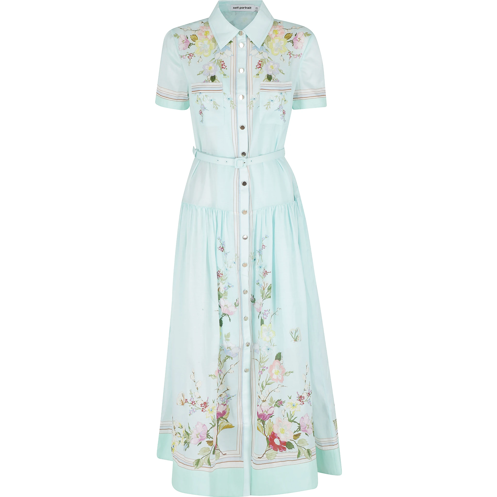 MINT FLORAL ORGANZA DRESS