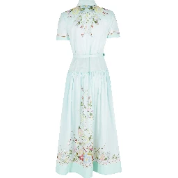 MINT FLORAL ORGANZA DRESS