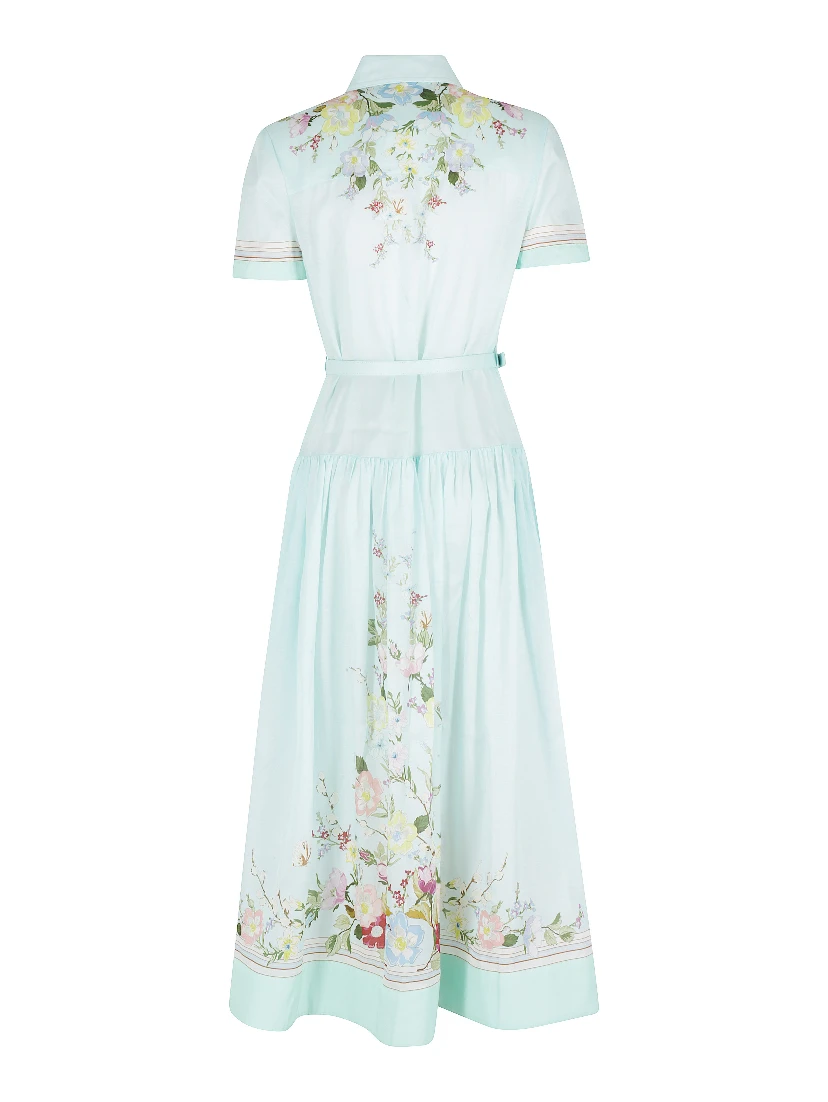 MINT FLORAL ORGANZA DRESS