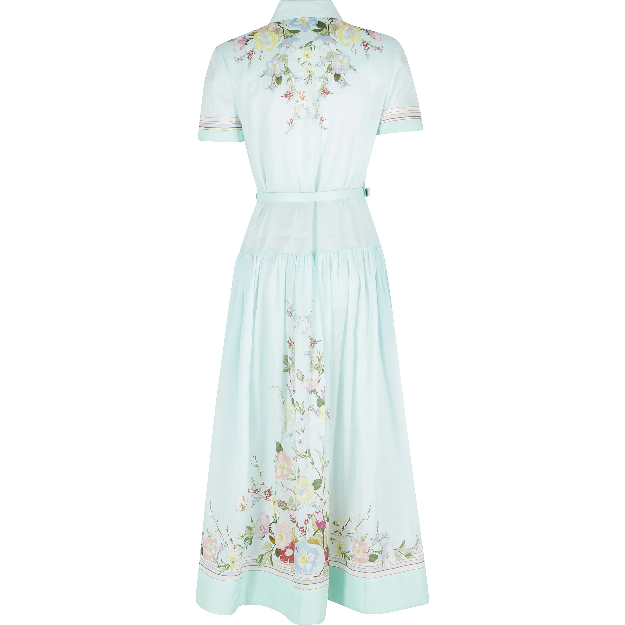 MINT FLORAL ORGANZA DRESS