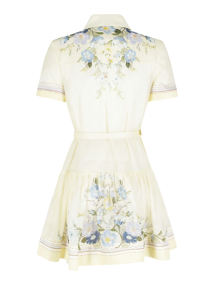 YELLOW FLORAL ORGANZA MINI DRESS alternative