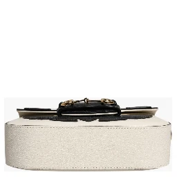 Gucci x Adidas Horsebit 1955 White Black Calfskin Leather Shoulder Bag