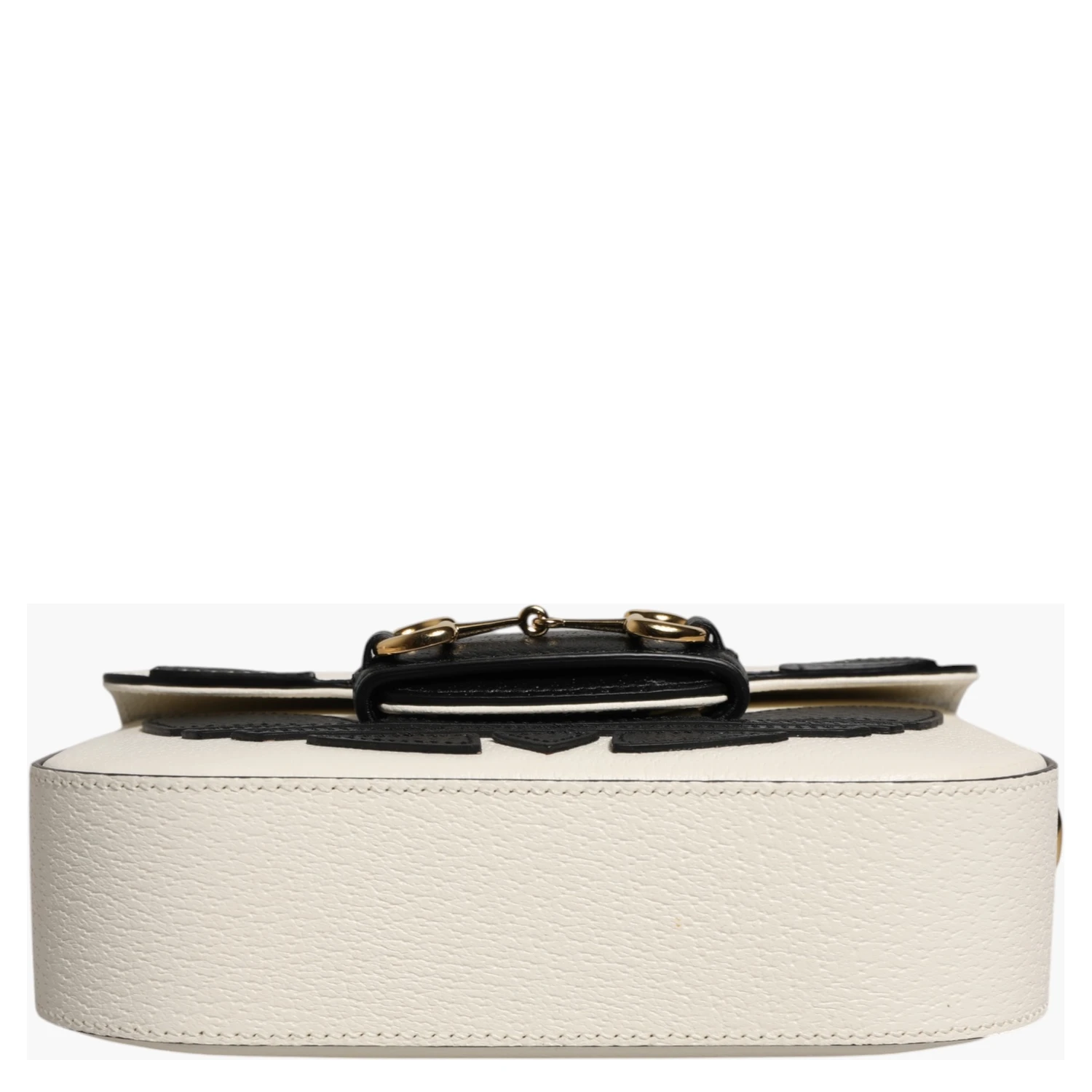 Gucci x Adidas Horsebit 1955 White Black Calfskin Leather Shoulder Bag