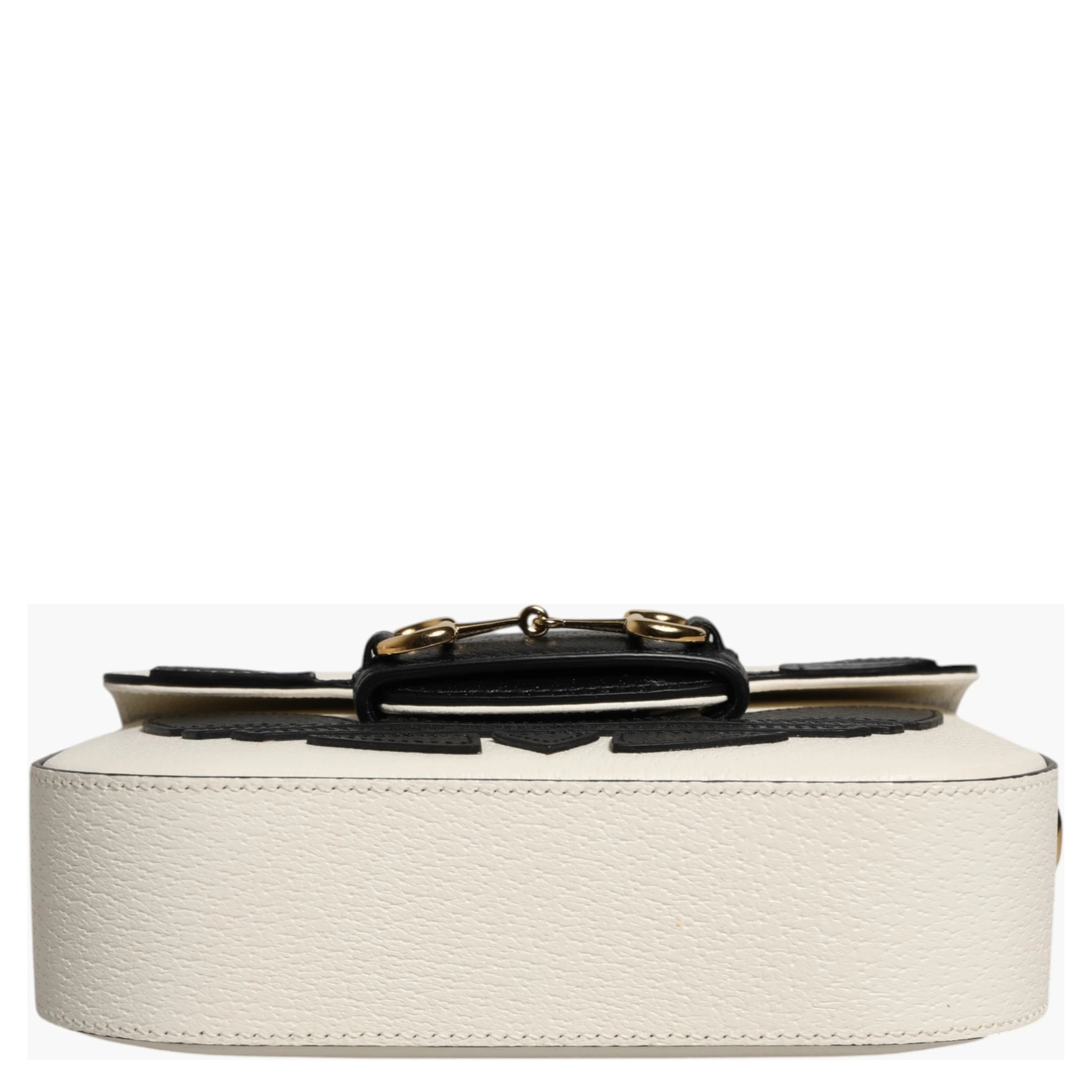 Gucci x Adidas Horsebit 1955 White Black Calfskin Leather Shoulder Bag