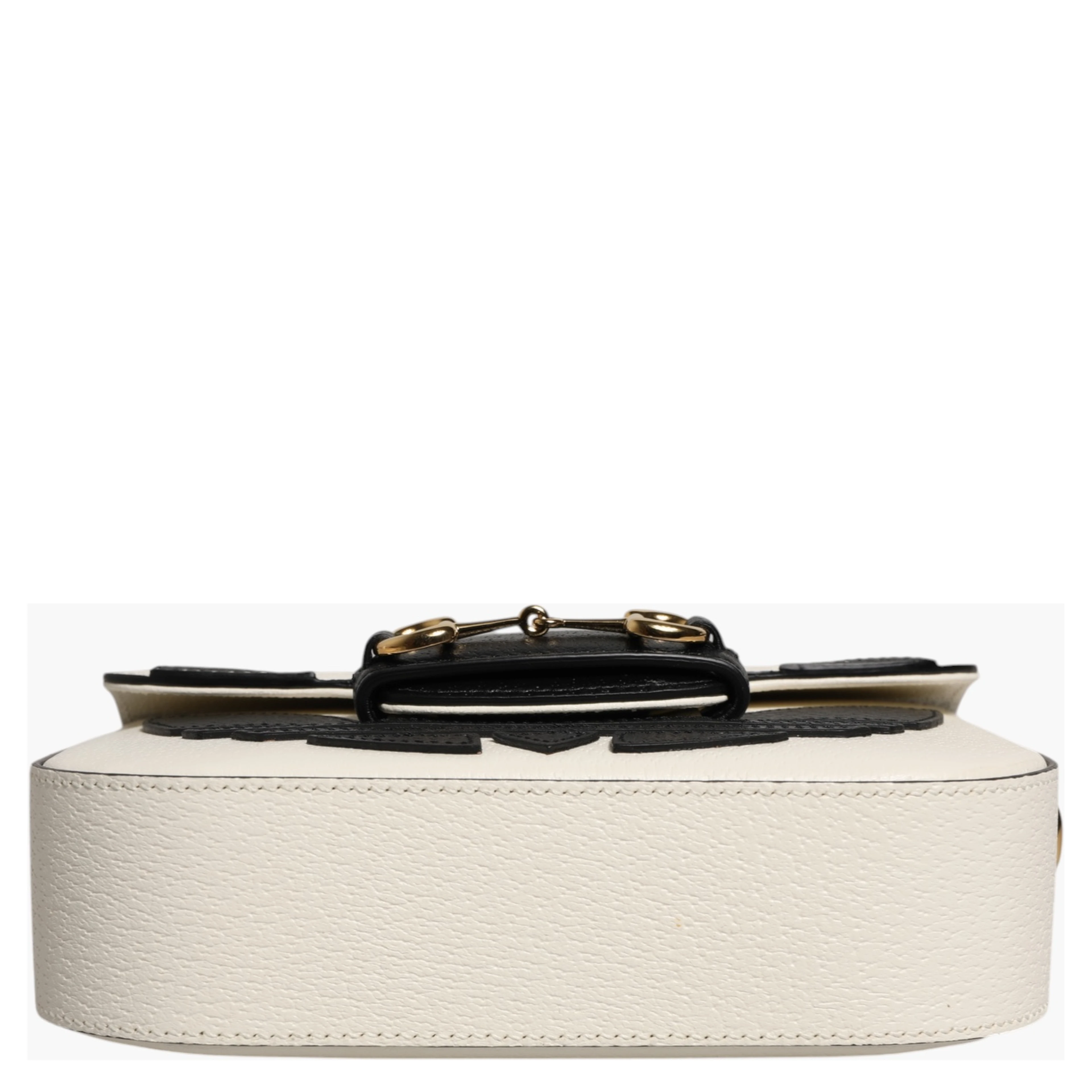Gucci x Adidas Horsebit 1955 White Black Calfskin Leather Shoulder Bag