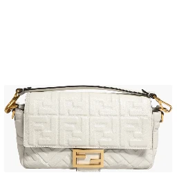 FF Embossed Baguette Nappa Leather Bag