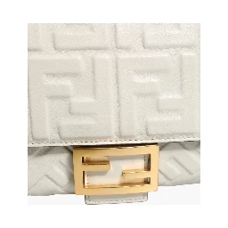 FF Embossed Baguette Nappa Leather Bag