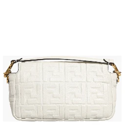 FF Embossed Baguette Nappa Leather Bag
