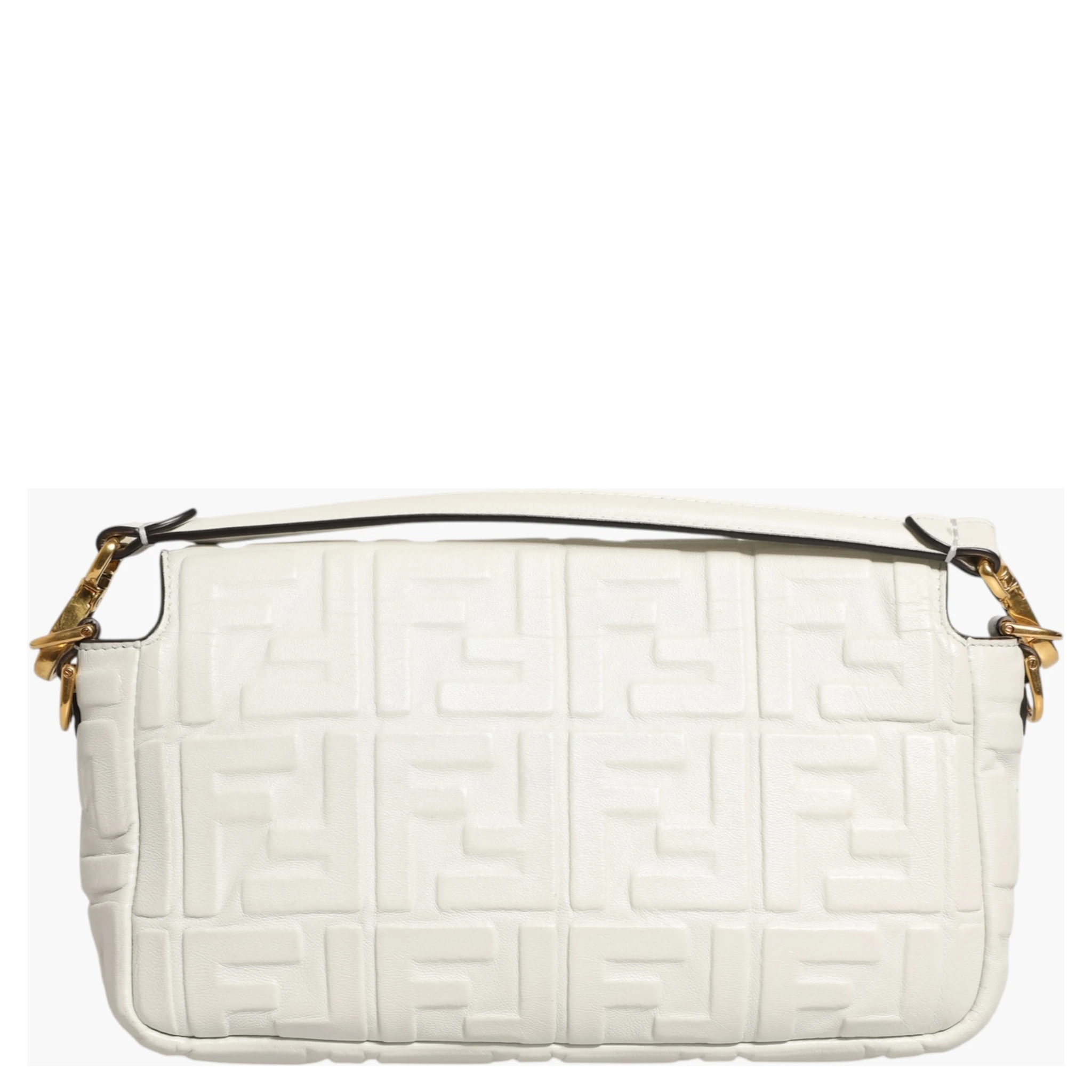 FF Embossed Baguette Nappa Leather Bag