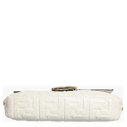 FF Embossed Baguette Nappa Leather Bag