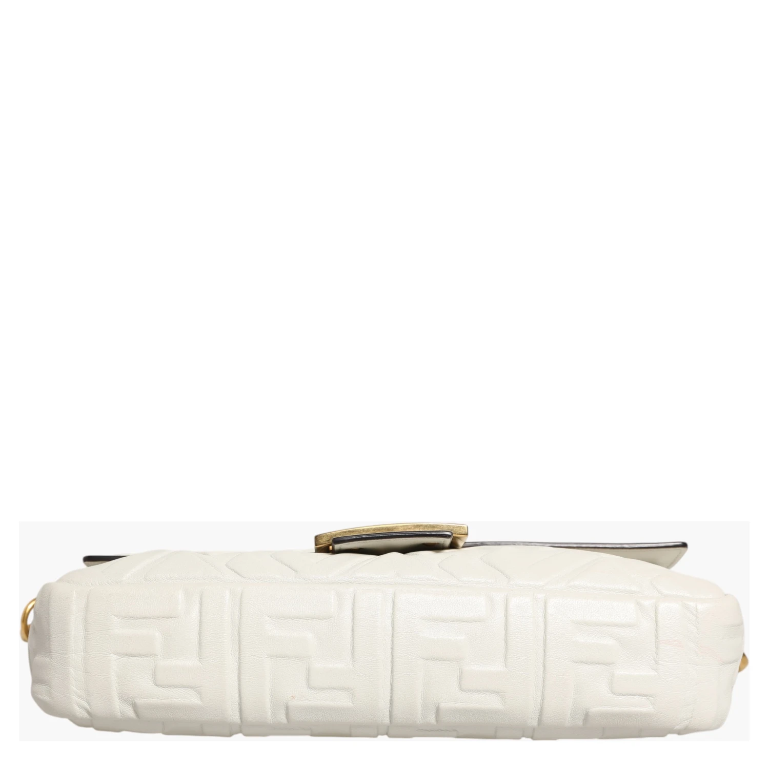 FF Embossed Baguette Nappa Leather Bag