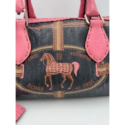 FENDI Bauletto Canvas Selleria Handbag