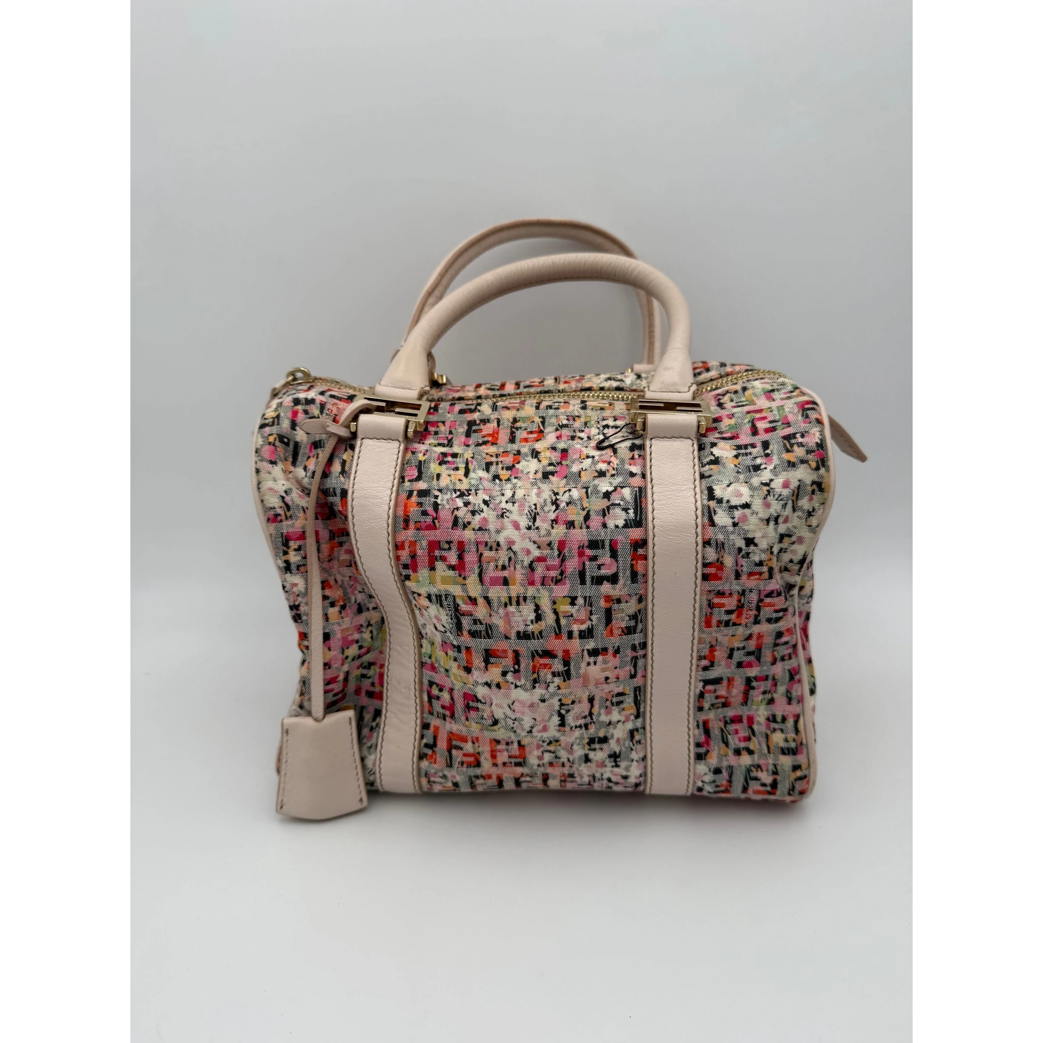 FENDI FF Canvas Fiori Handbag