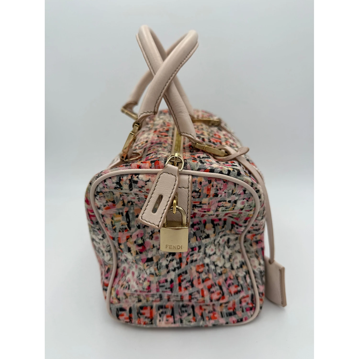 FENDI FF Canvas Fiori Handbag