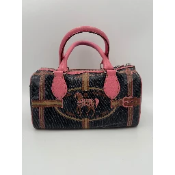 FENDI Bauletto Canvas Selleria Handbag