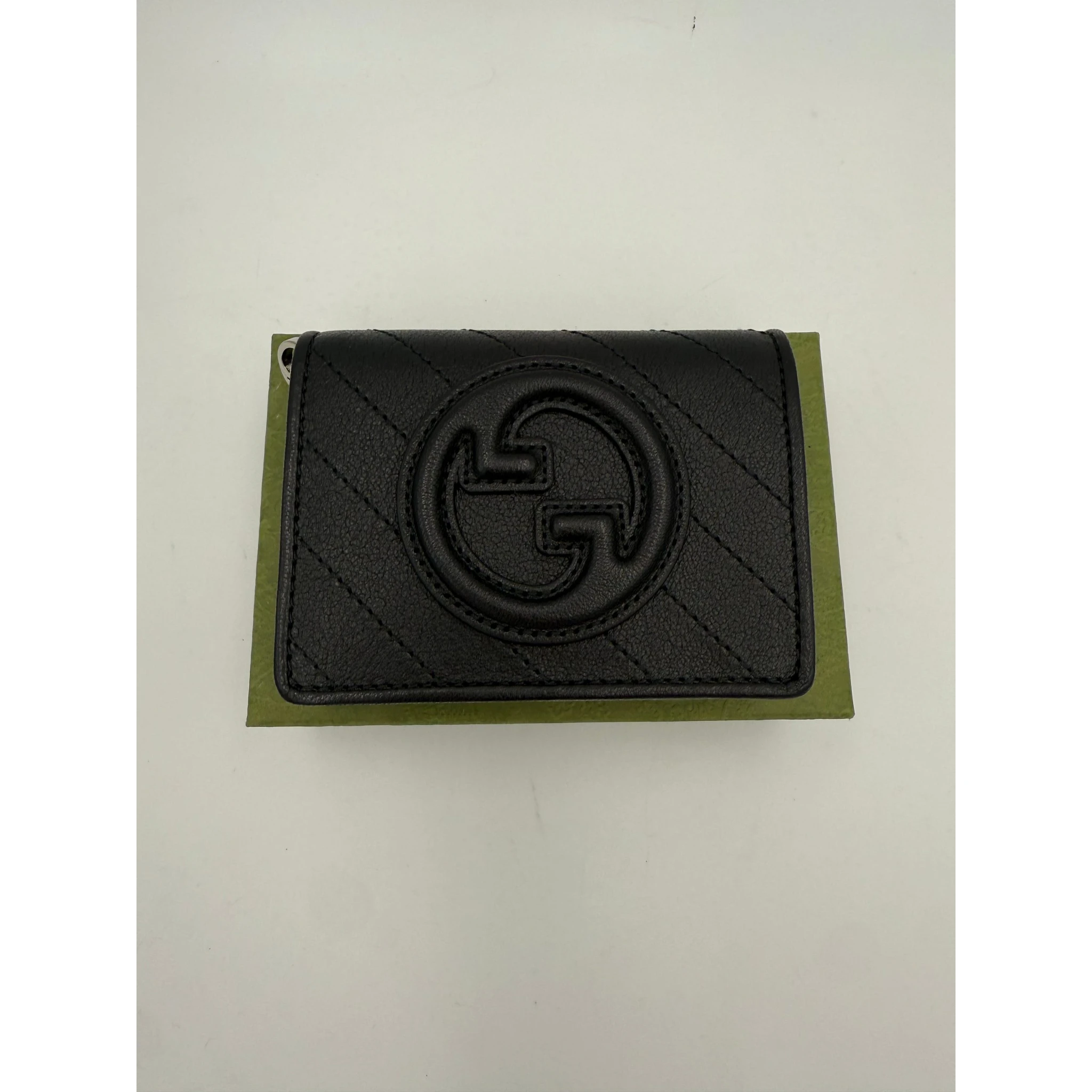 GUCCI GG BLONDIE Black Compact Wallet