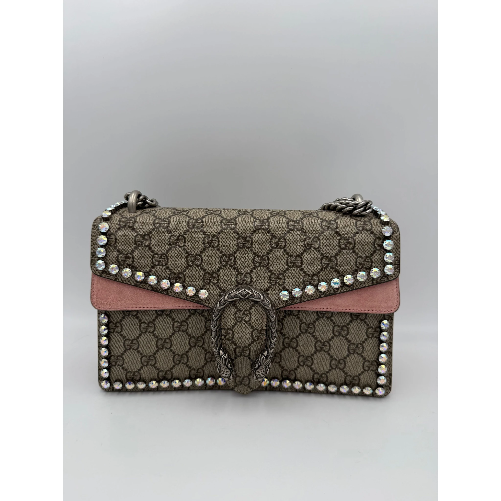 GUCCI DIONYSUS GG Supreme with Diamantes Handbag