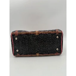 FENDI Bauletto Canvas Selleria Handbag