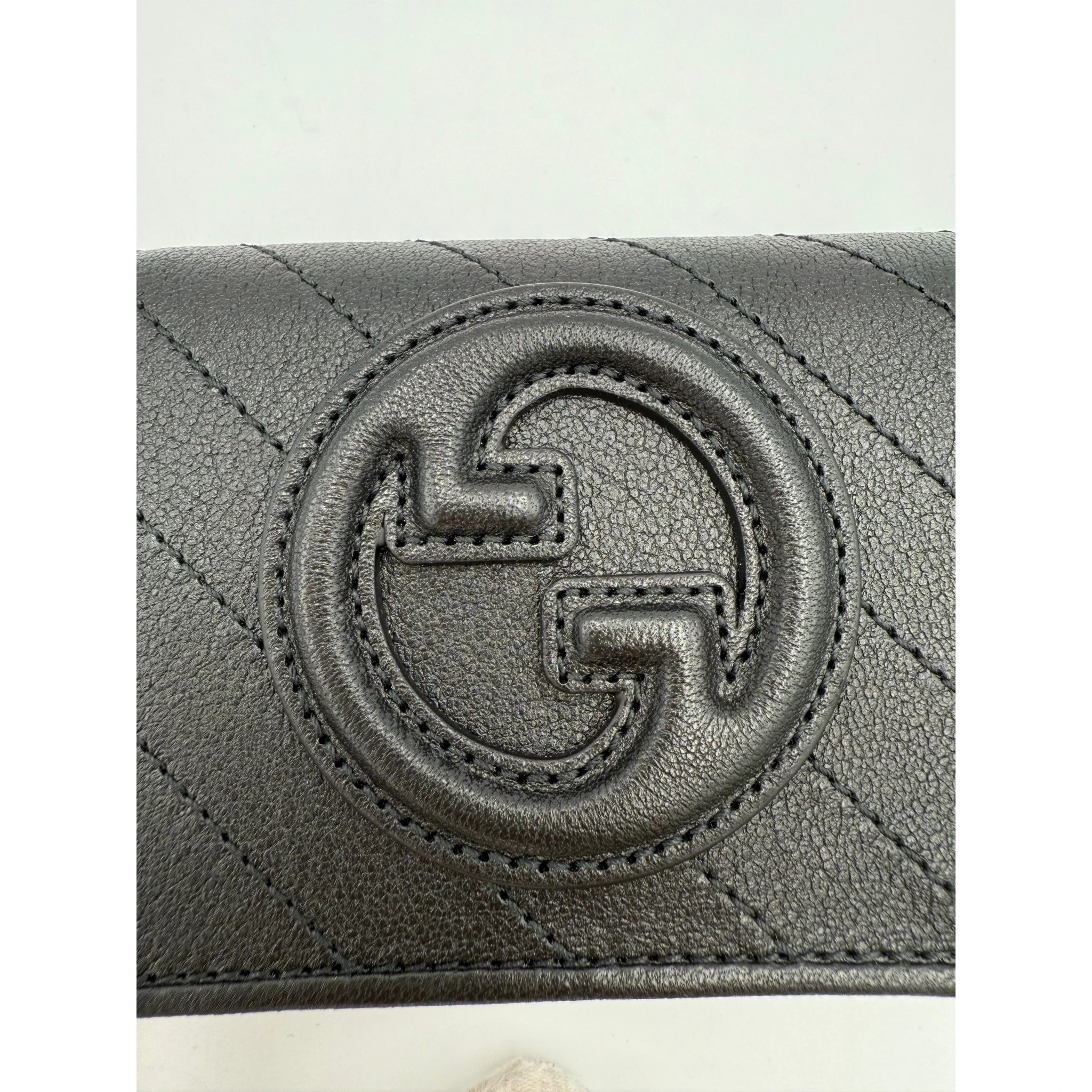 GUCCI GG BLONDIE Black Compact Wallet