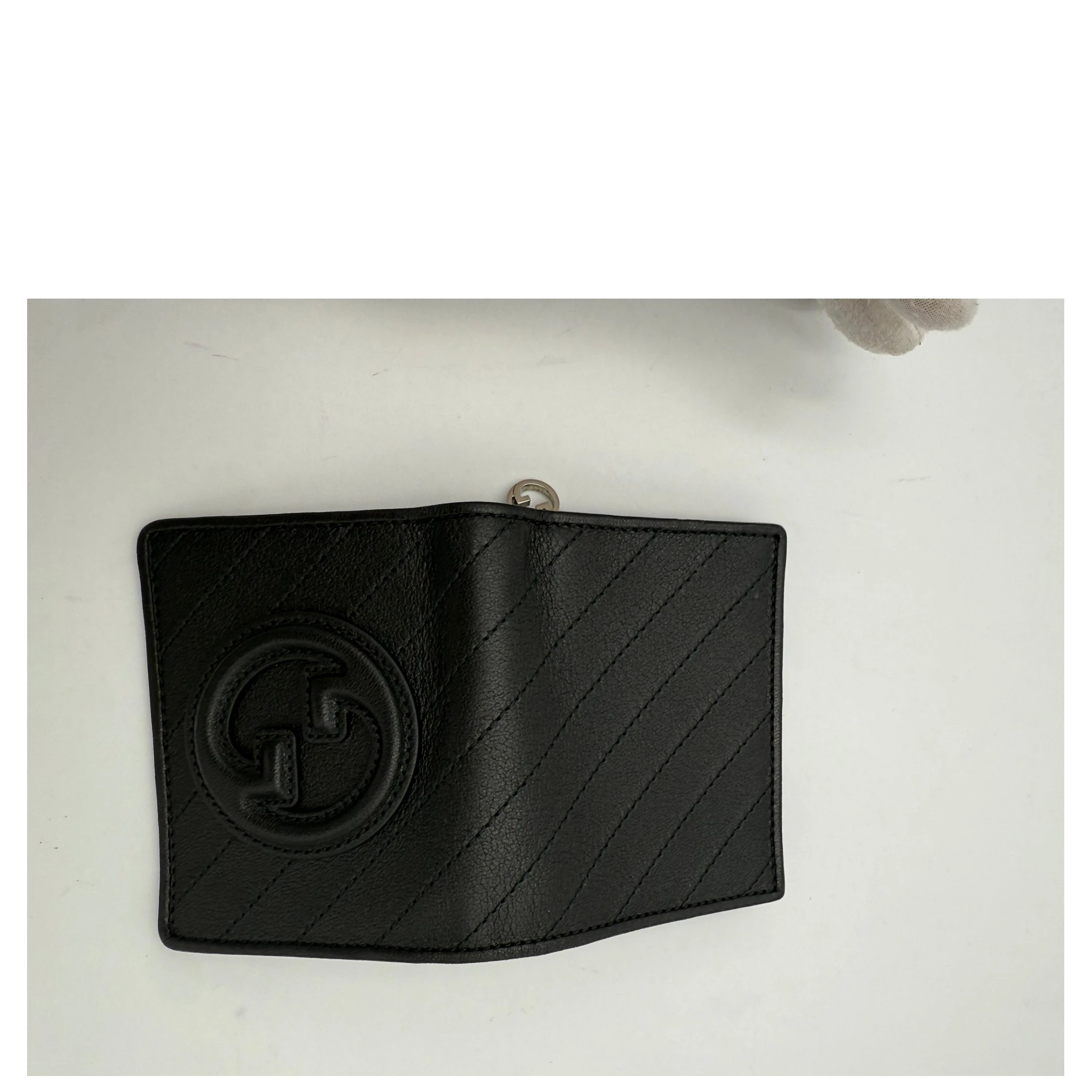 GUCCI GG BLONDIE Black Compact Wallet