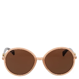 Beige Plastic Sunglasses