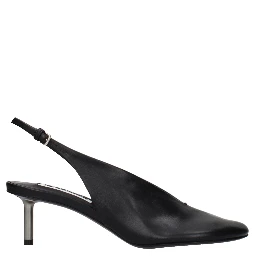 Black Leather Pumps