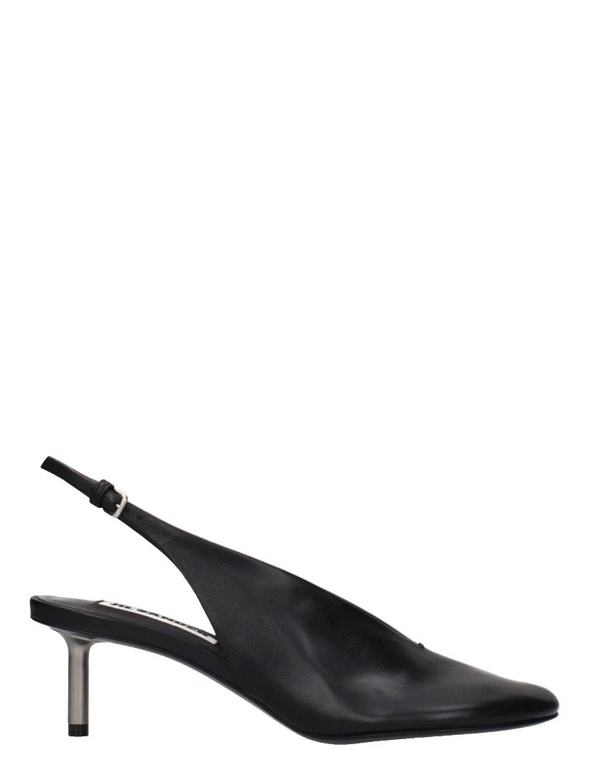 Black Leather Pumps