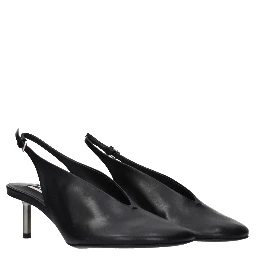 Black Leather Pumps
