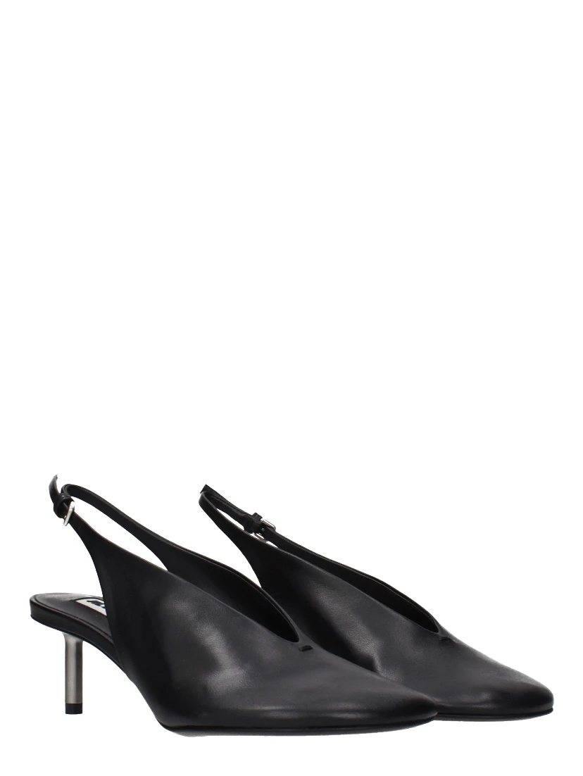 Black Leather Pumps