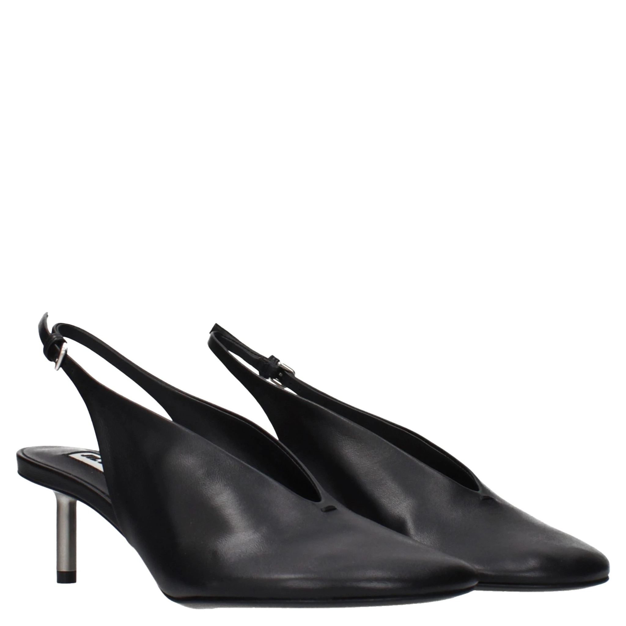 Black Leather Pumps