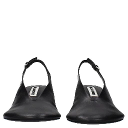 Black Leather Pumps