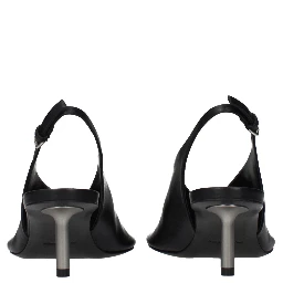 Black Leather Pumps