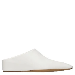 White Leather Slippers