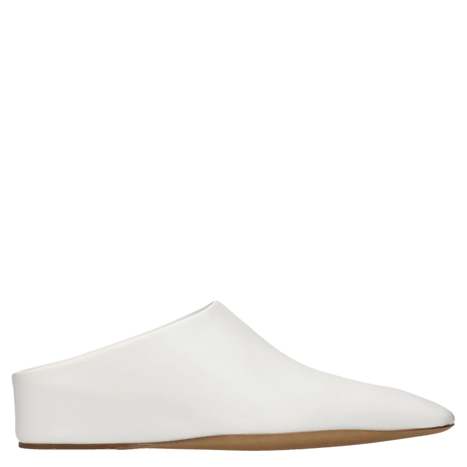 White Leather Slippers
