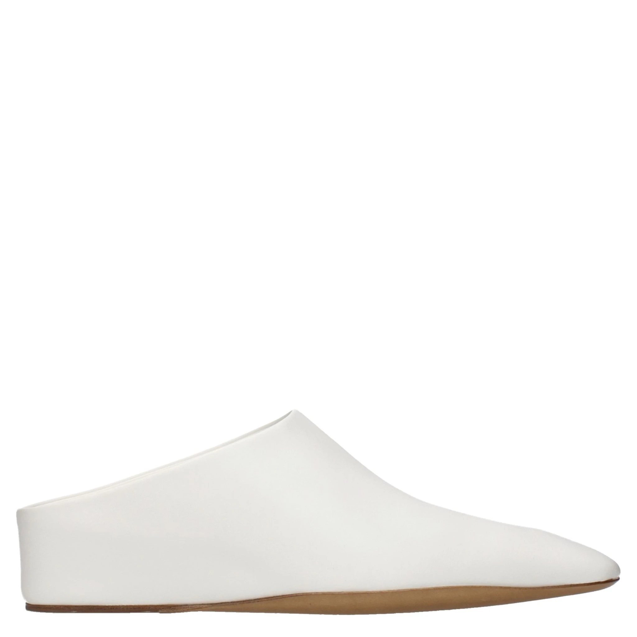 White Leather Slippers
