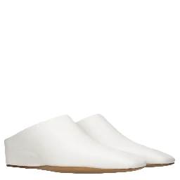 White Leather Slippers