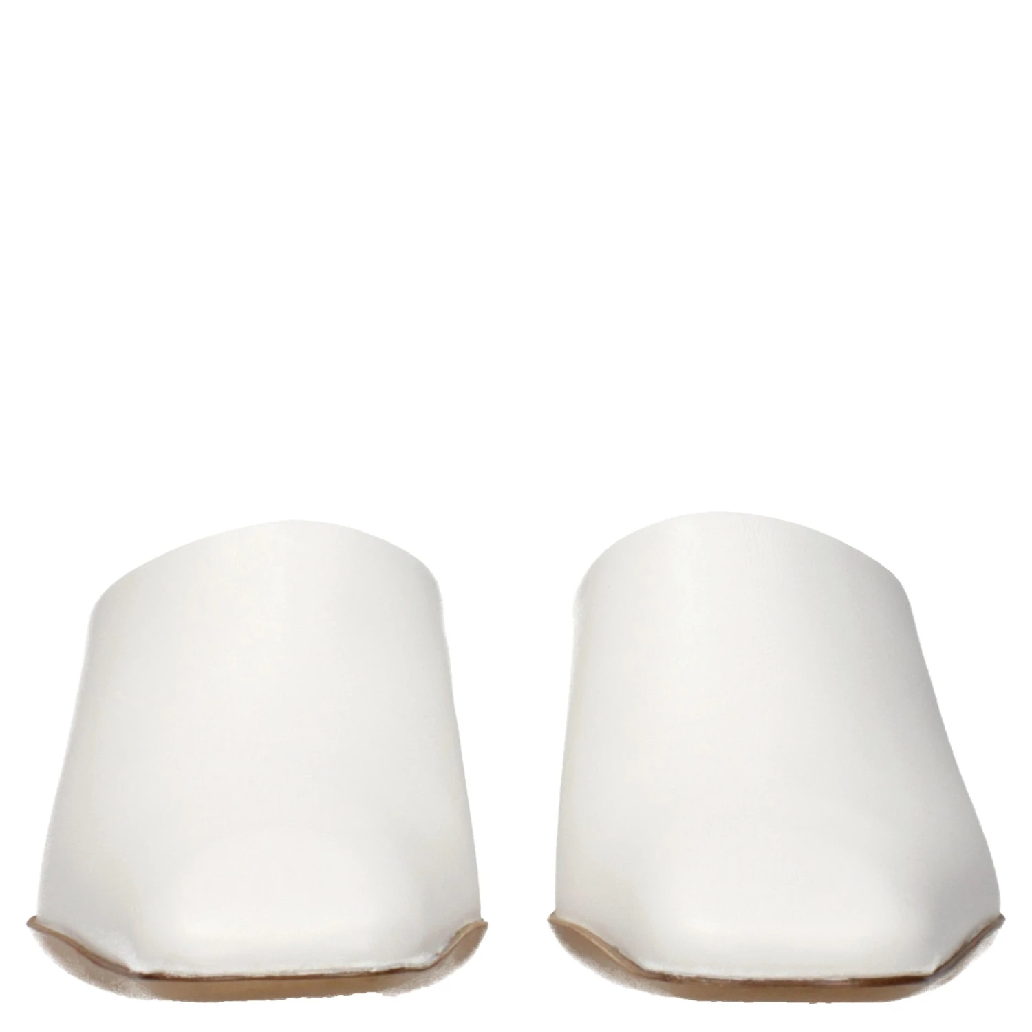 White Leather Slippers