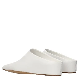 White Leather Slippers