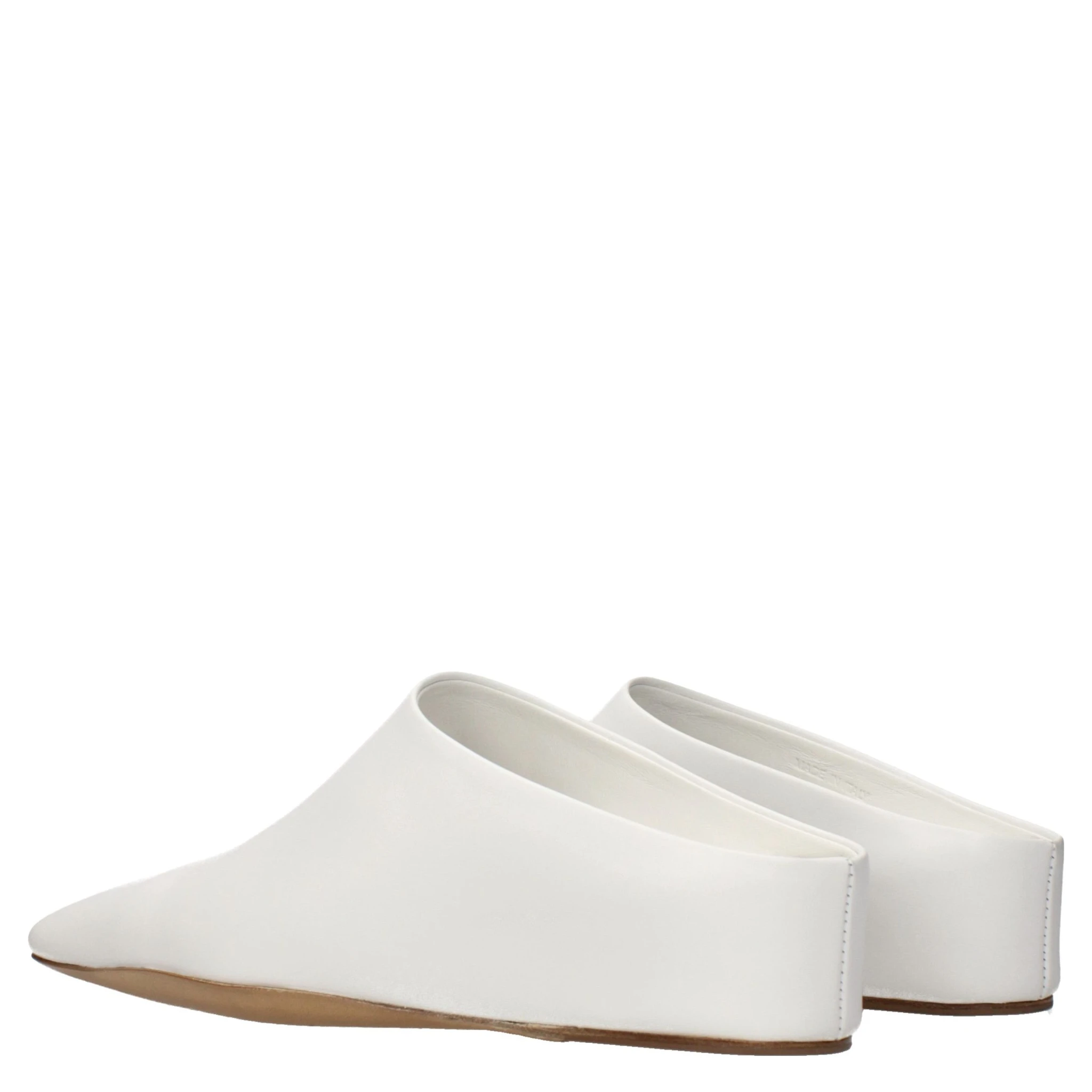 White Leather Slippers