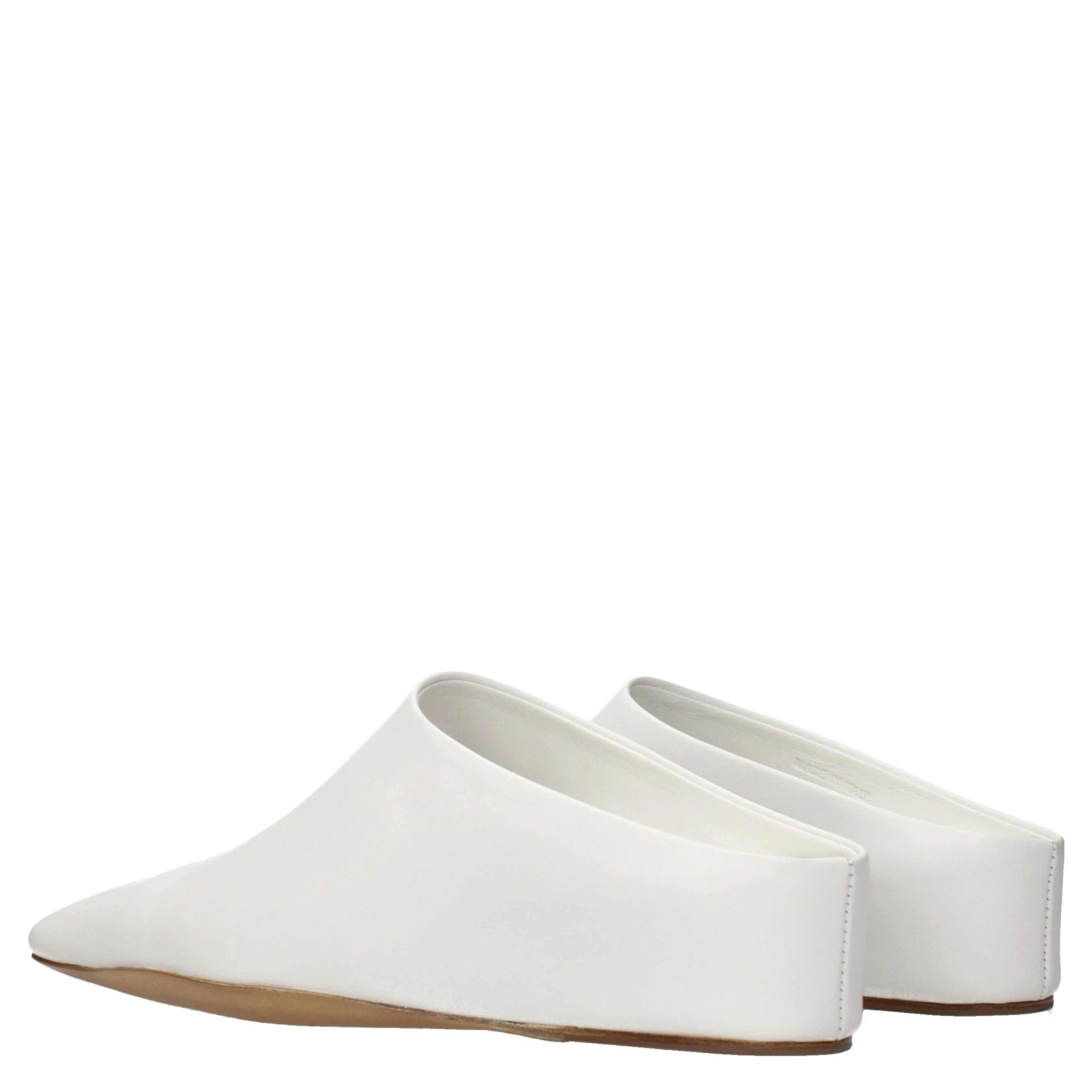 White Leather Slippers