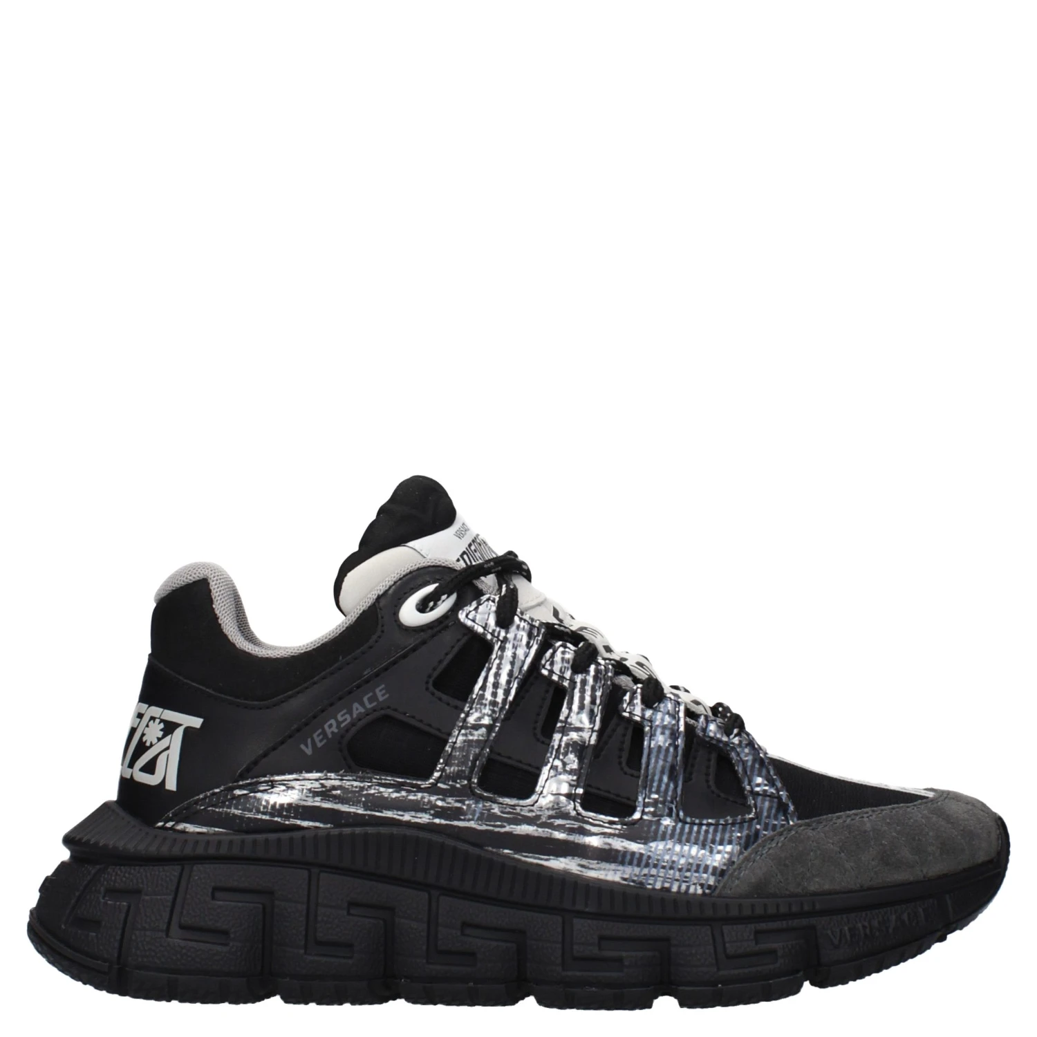 Black Fabric Athletic Sneakers