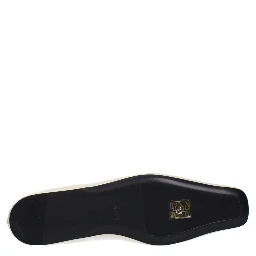 Beige Leather Ballet Flats