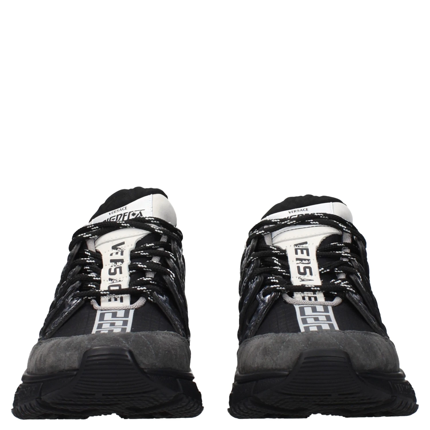 Black Fabric Athletic Sneakers