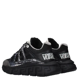 Black Fabric Athletic Sneakers