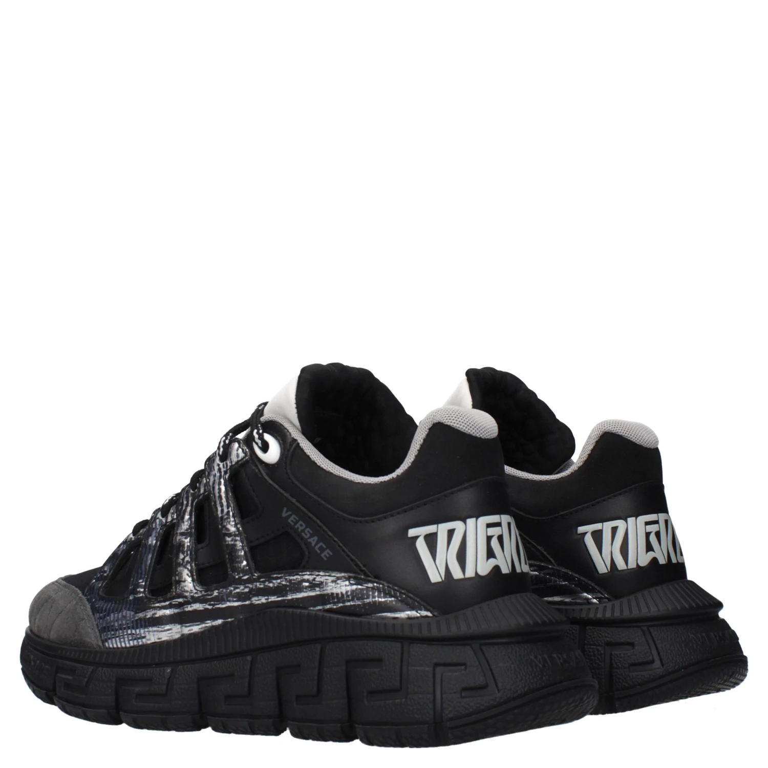 Black Fabric Athletic Sneakers