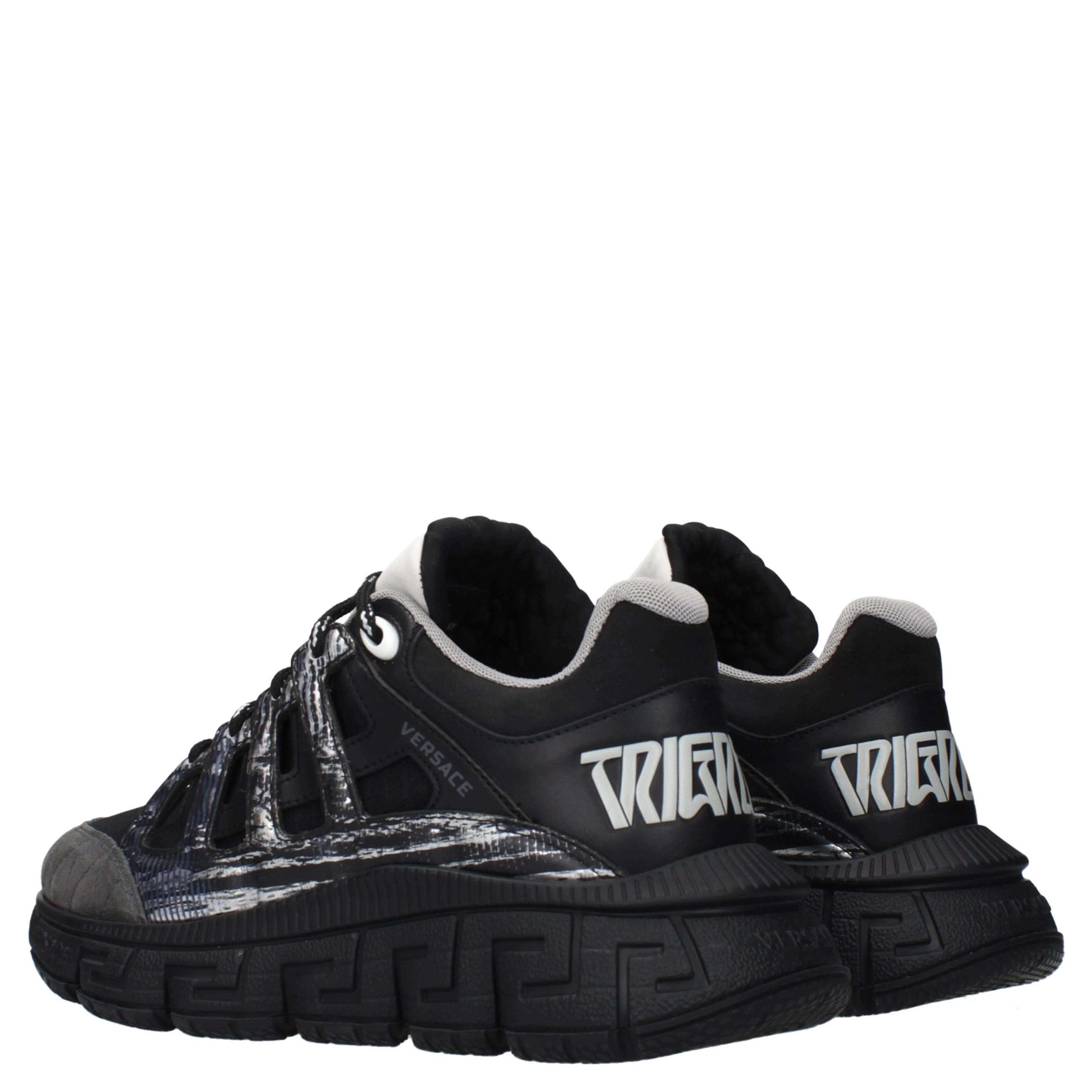 Black Fabric Athletic Sneakers